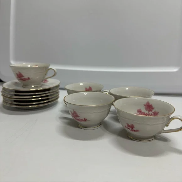 Vintage Winterling Bavaria Germany coffee/Tea set 14 pc set gold trim. - Picture 9 of 15